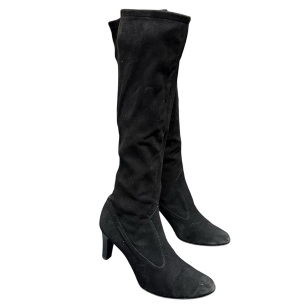 Peter Kaiser Pauline Black Stretch Suede Knee High Boots Women’s Size 8 Heels